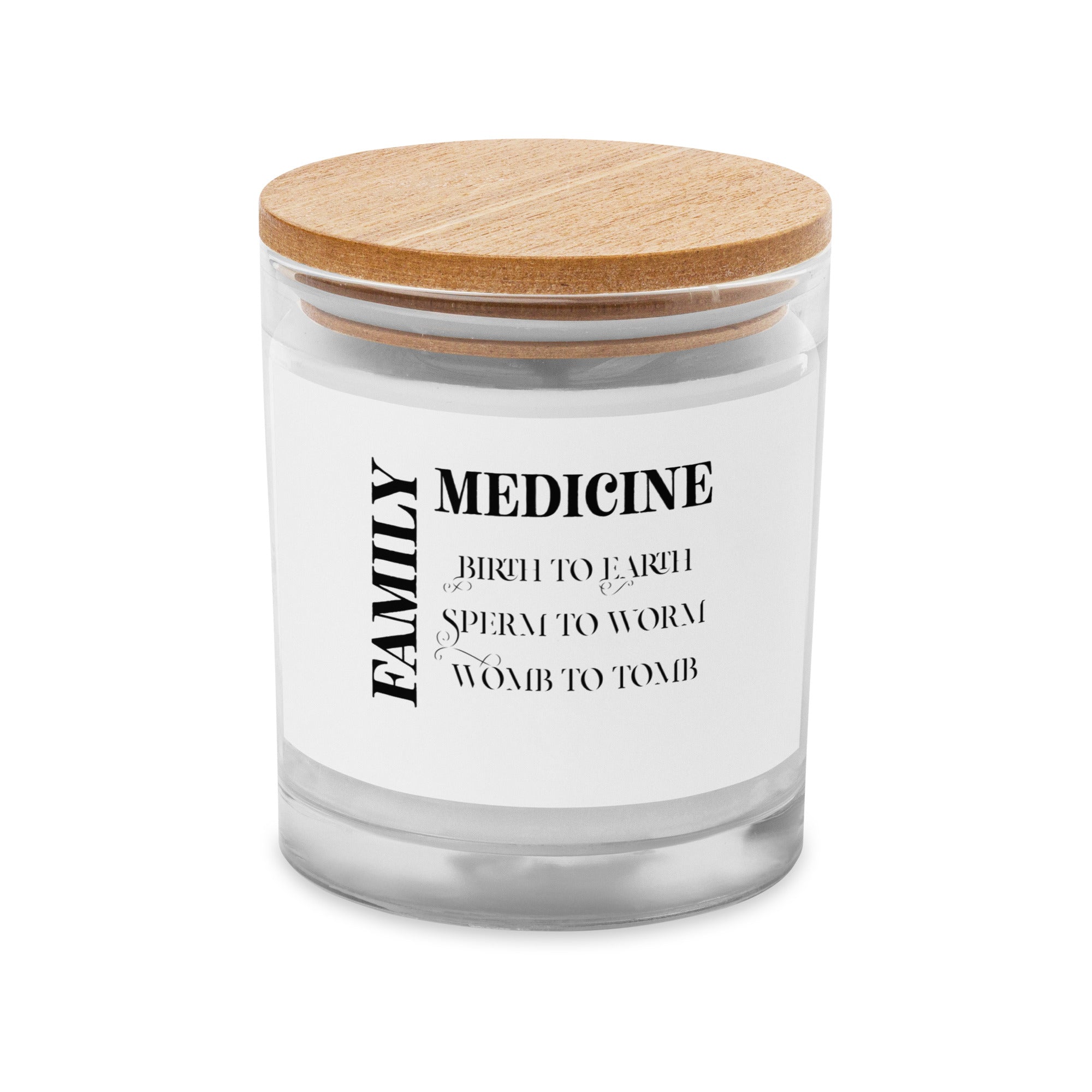 Family medicine funny doctor gift Glass jar candle