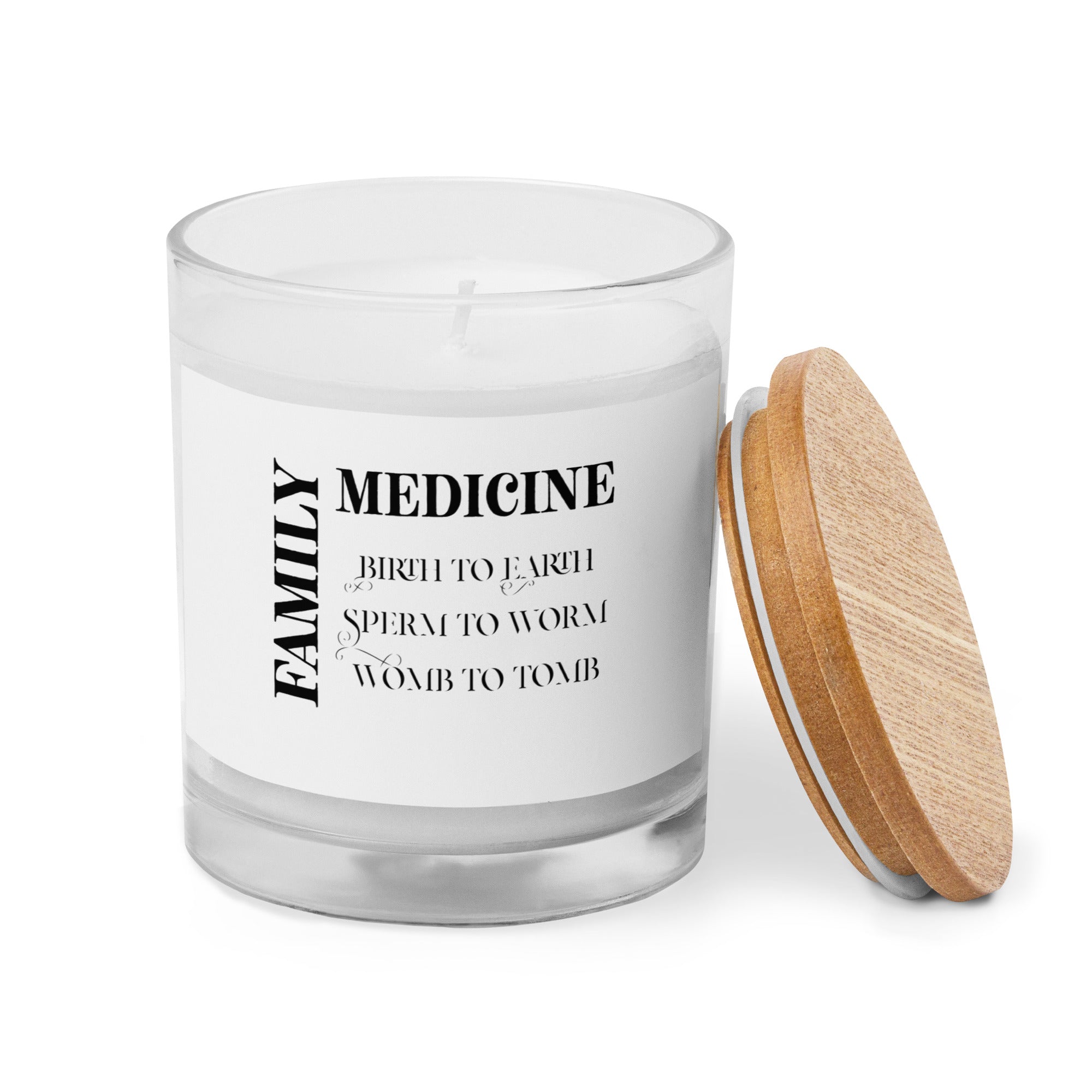 Family medicine funny doctor gift Glass jar candle