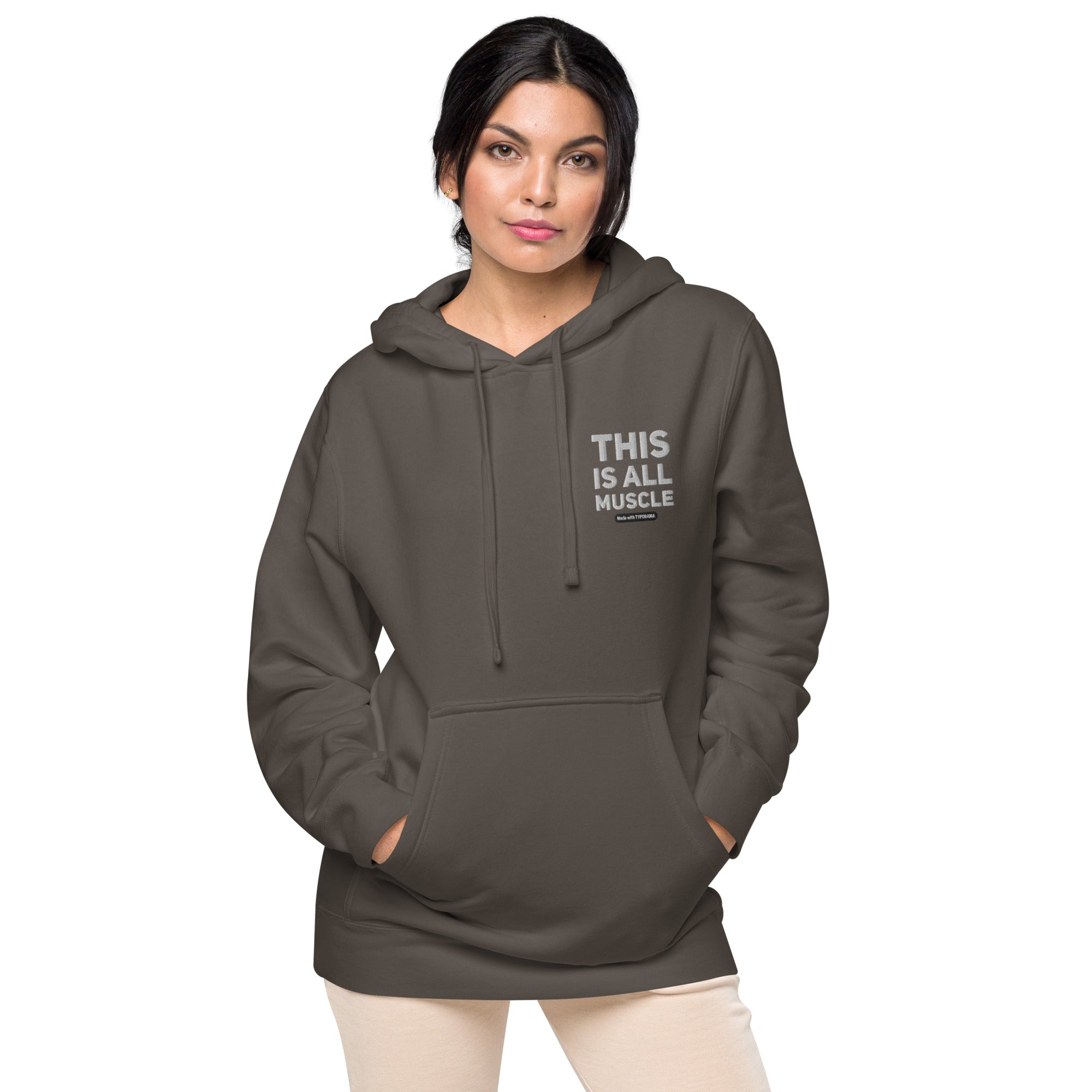 THIS IS ALL MUSCLE Unisex pigment-dyed hoodie